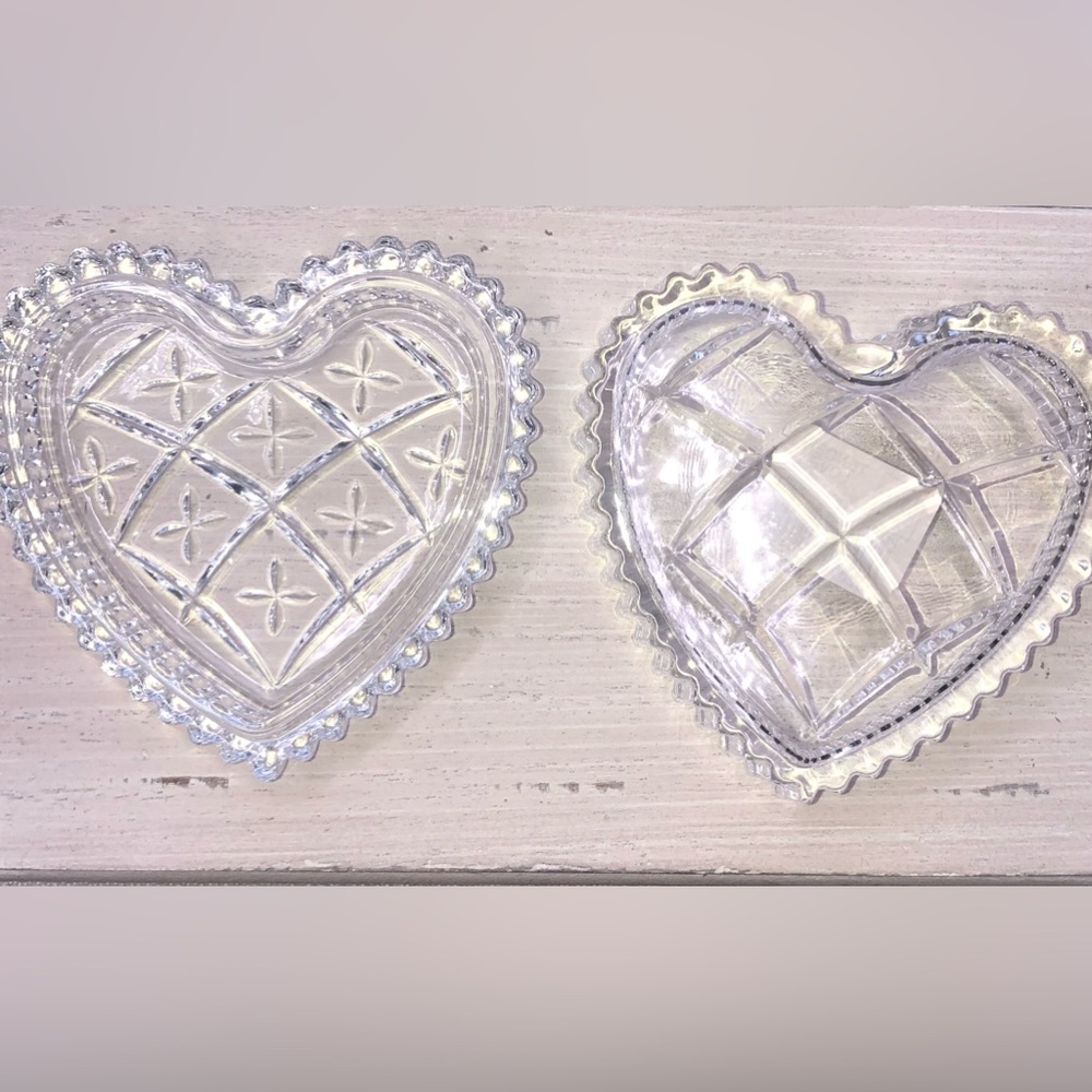 Mikasa Vintage Tender Love Heart Potpourri holder crystal Trinket box with lid - Picture 5 of 9